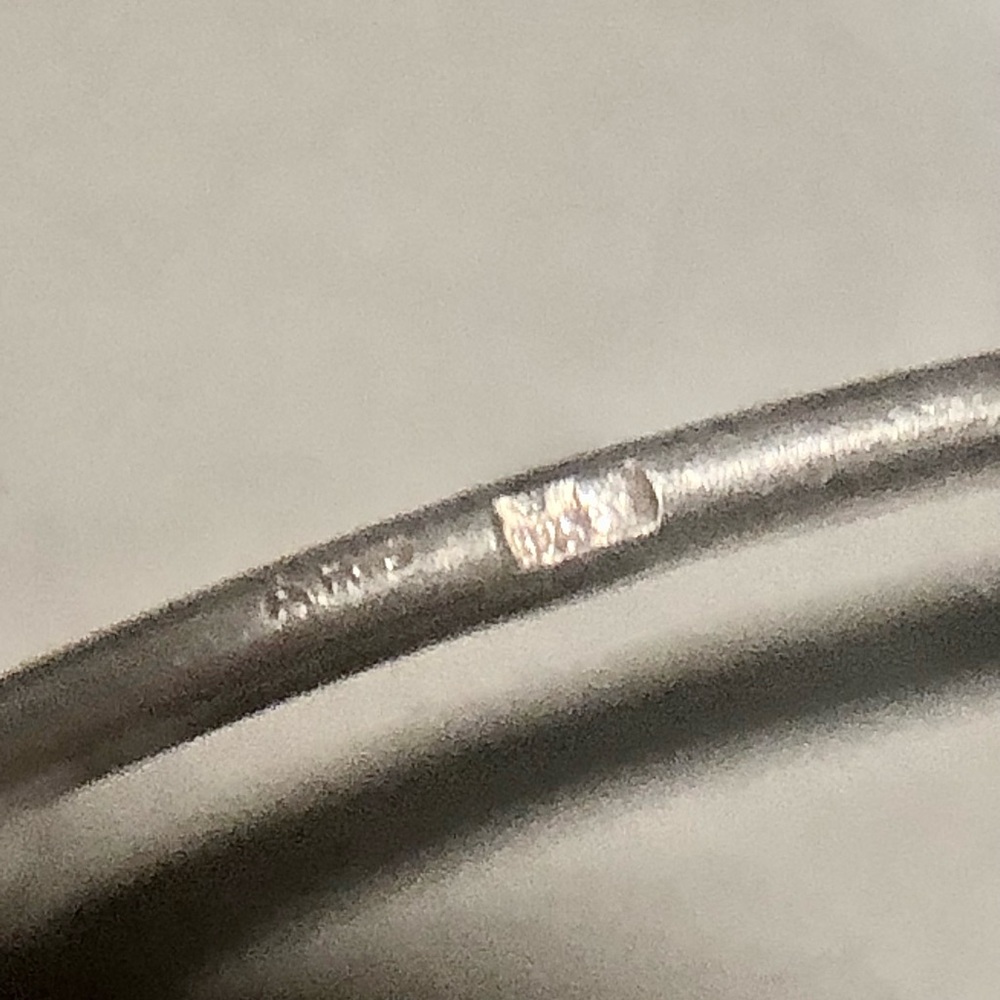 Antique Art Deco Sterling Silver Artisan Signed Collar Cuff Choker Drop Necklace - Picture 3 of 15